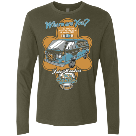 T-Shirts Military Green / Small Haunt Van Men's Premium Long Sleeve