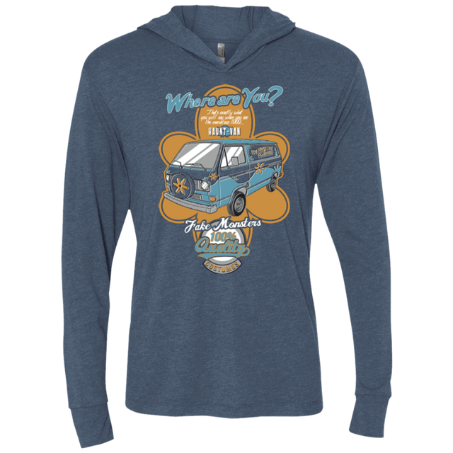 T-Shirts Indigo / X-Small Haunt Van Triblend Long Sleeve Hoodie Tee