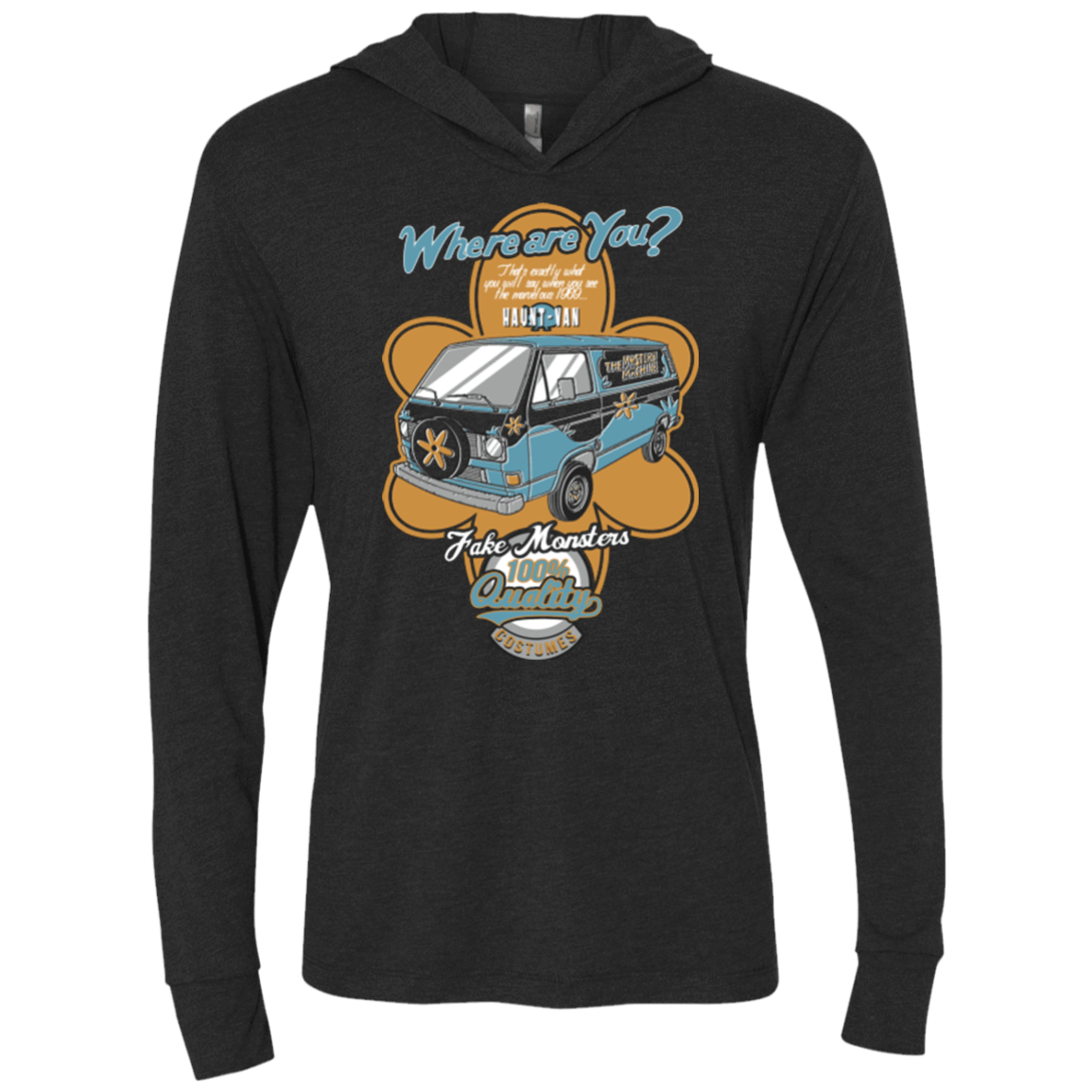 T-Shirts Vintage Black / X-Small Haunt Van Triblend Long Sleeve Hoodie Tee