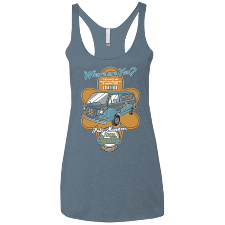 T-Shirts Indigo / X-Small Haunt Van Women's Triblend Racerback Tank