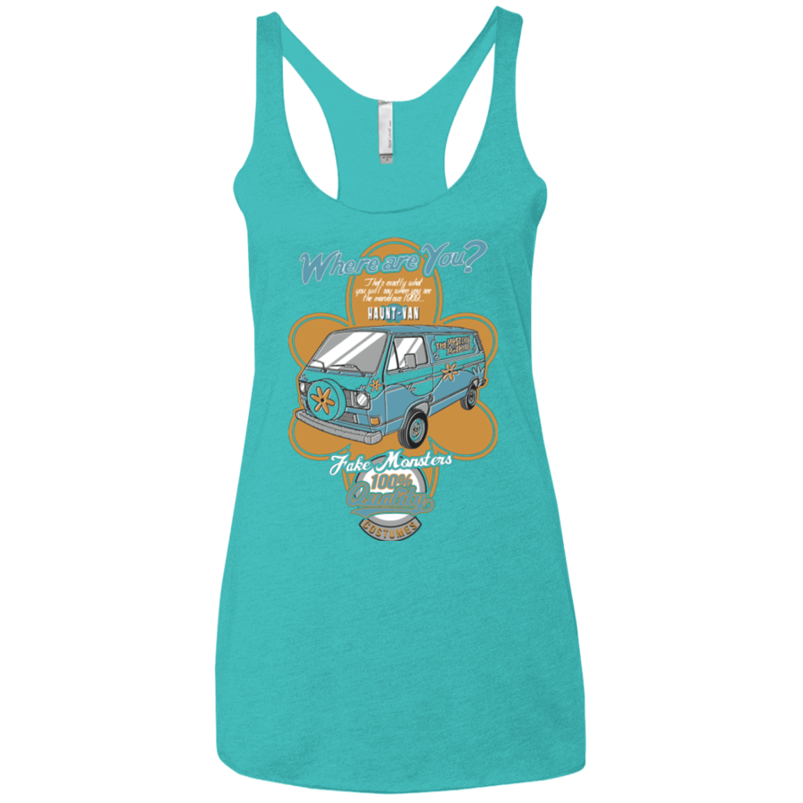 T-Shirts Tahiti Blue / X-Small Haunt Van Women's Triblend Racerback Tank