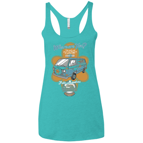 T-Shirts Tahiti Blue / X-Small Haunt Van Women's Triblend Racerback Tank