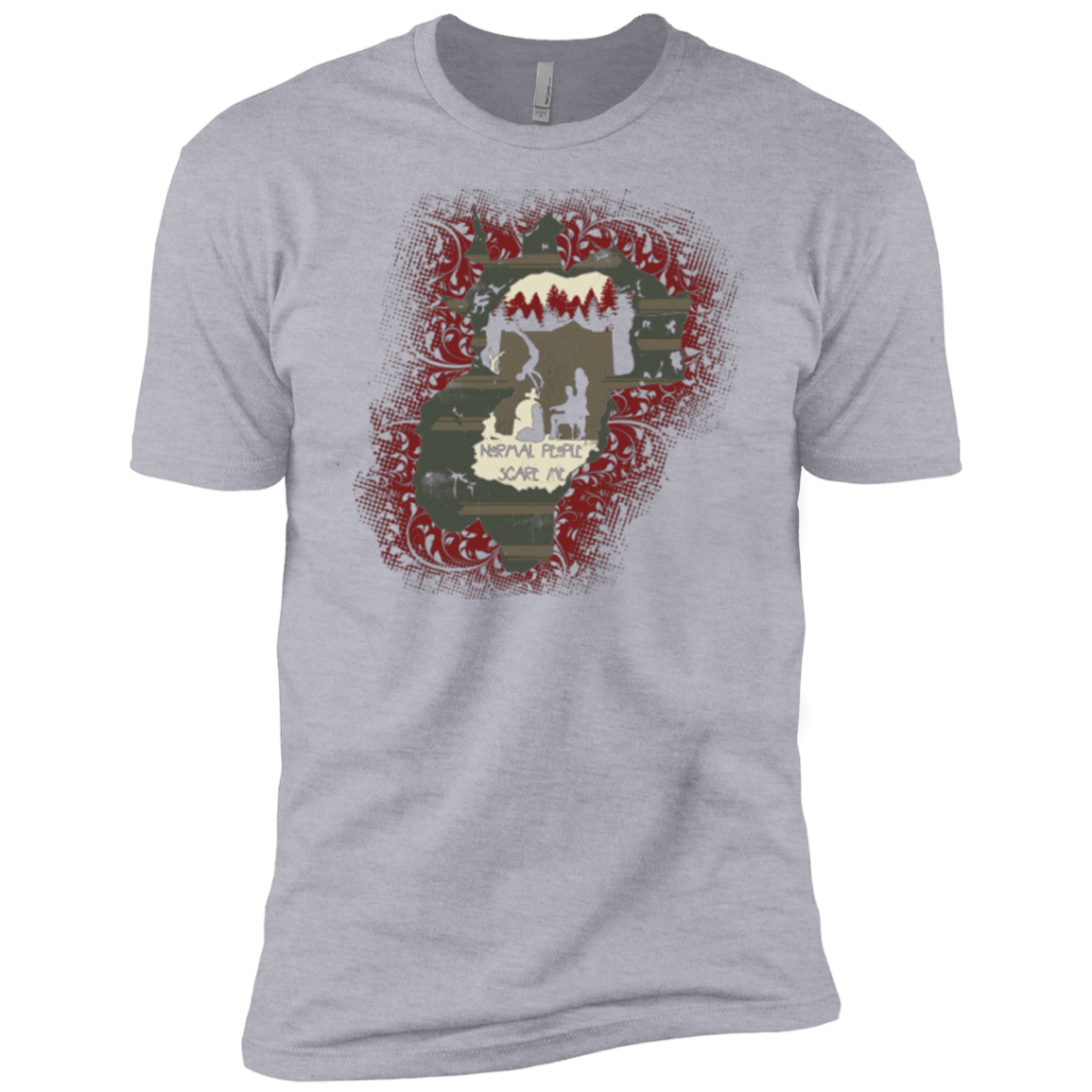 T-Shirts Heather Grey / YXS Haunted House Boys Premium T-Shirt