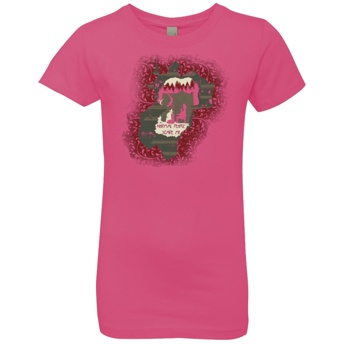 T-Shirts Hot Pink / YXS Haunted House Girls Premium T-Shirt