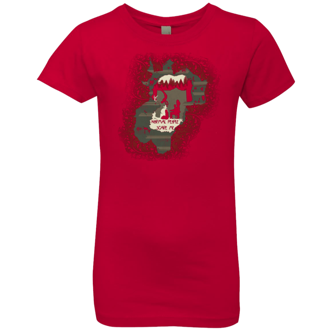 T-Shirts Red / YXS Haunted House Girls Premium T-Shirt