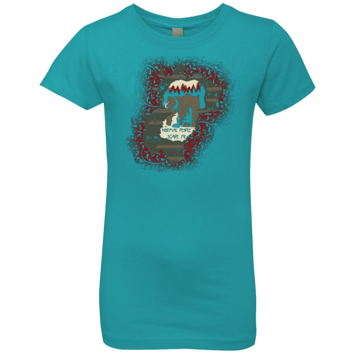 T-Shirts Tahiti Blue / YXS Haunted House Girls Premium T-Shirt