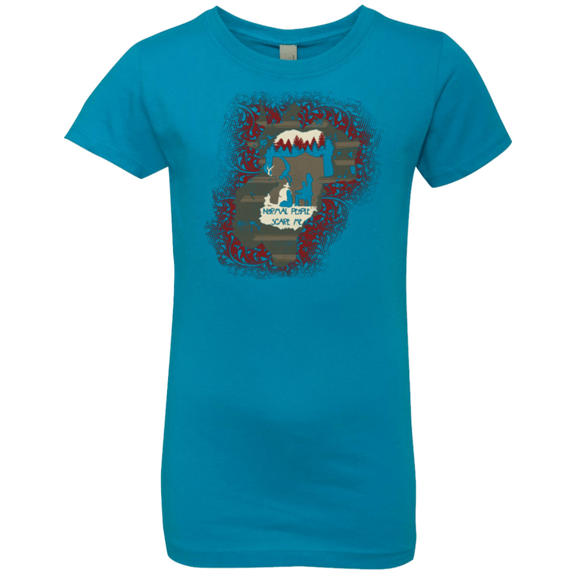 T-Shirts Turquoise / YXS Haunted House Girls Premium T-Shirt