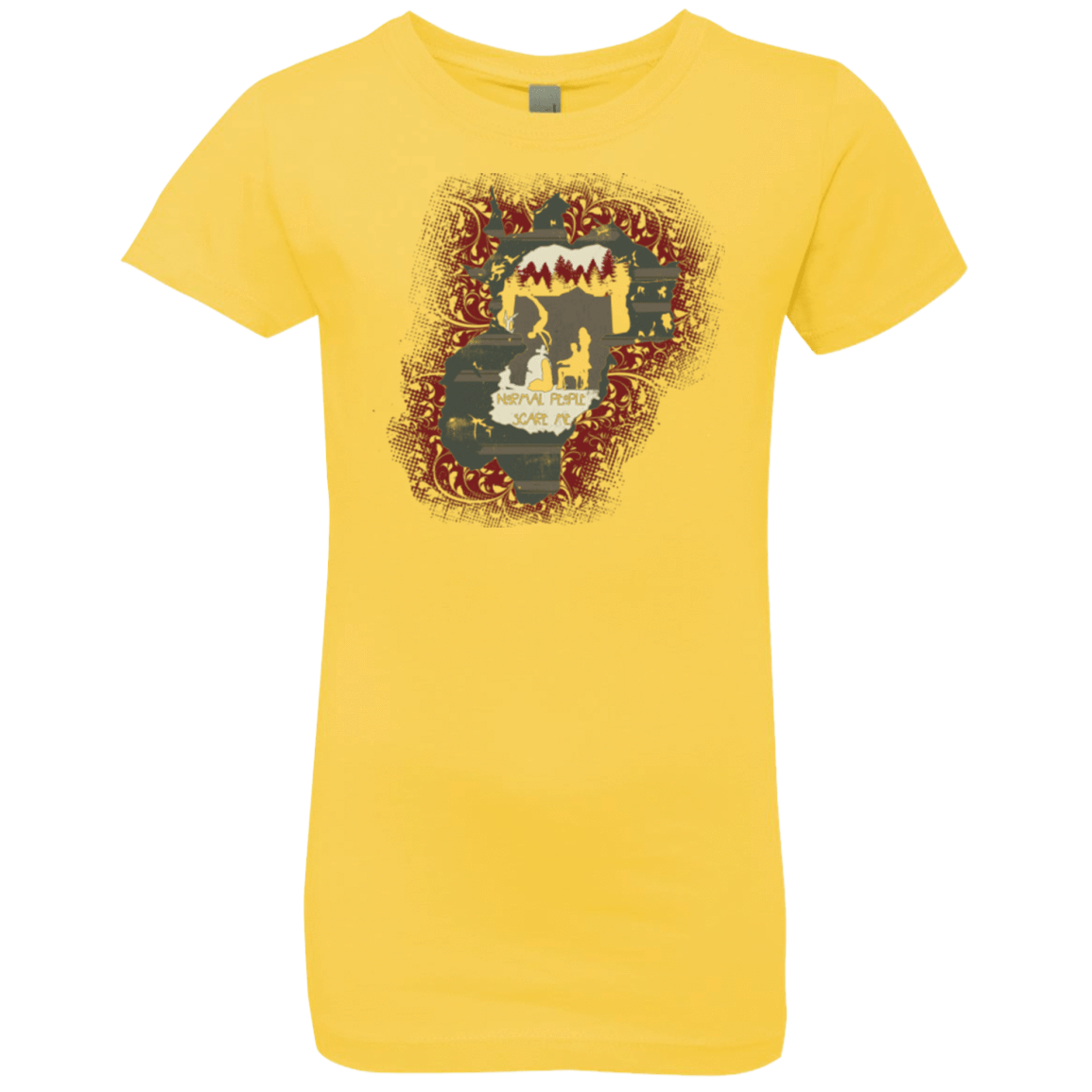 T-Shirts Vibrant Yellow / YXS Haunted House Girls Premium T-Shirt