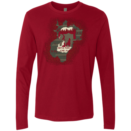 T-Shirts Cardinal / Small Haunted House Men's Premium Long Sleeve