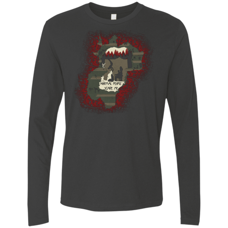 T-Shirts Heavy Metal / Small Haunted House Men's Premium Long Sleeve