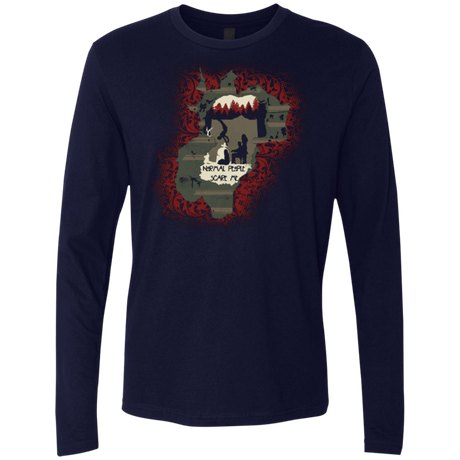 T-Shirts Midnight Navy / Small Haunted House Men's Premium Long Sleeve