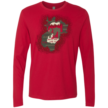 T-Shirts Red / Small Haunted House Men's Premium Long Sleeve