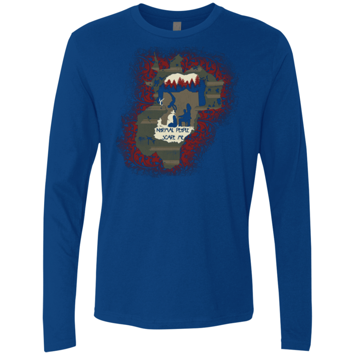 T-Shirts Royal / Small Haunted House Men's Premium Long Sleeve