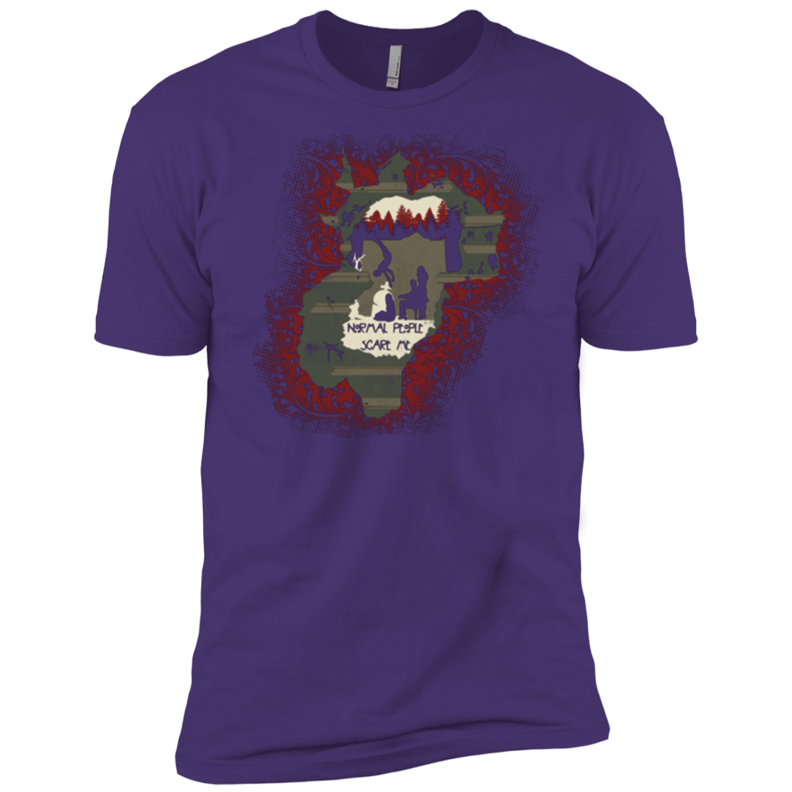T-Shirts Purple / X-Small Haunted House Men's Premium T-Shirt