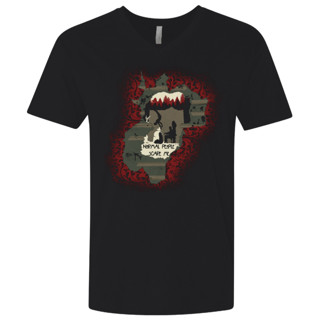 T-Shirts Black / X-Small Haunted House Men's Premium V-Neck