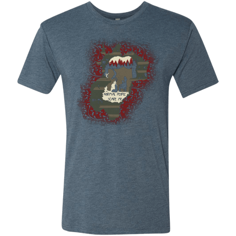 T-Shirts Indigo / Small Haunted House Men's Triblend T-Shirt