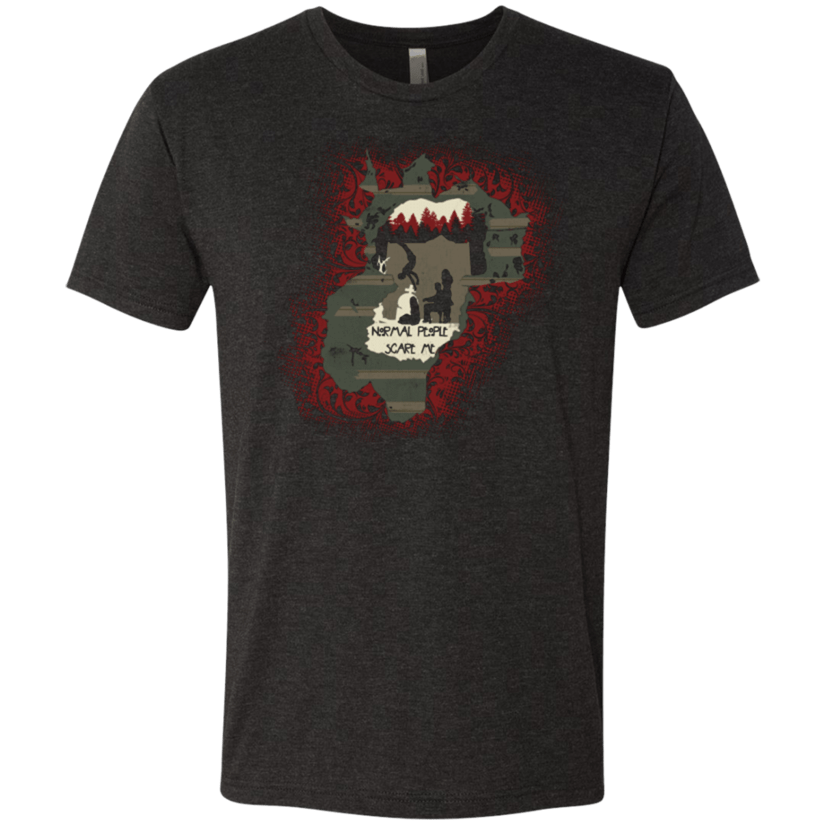 T-Shirts Vintage Black / Small Haunted House Men's Triblend T-Shirt