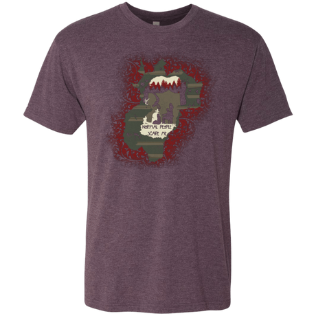 T-Shirts Vintage Purple / Small Haunted House Men's Triblend T-Shirt