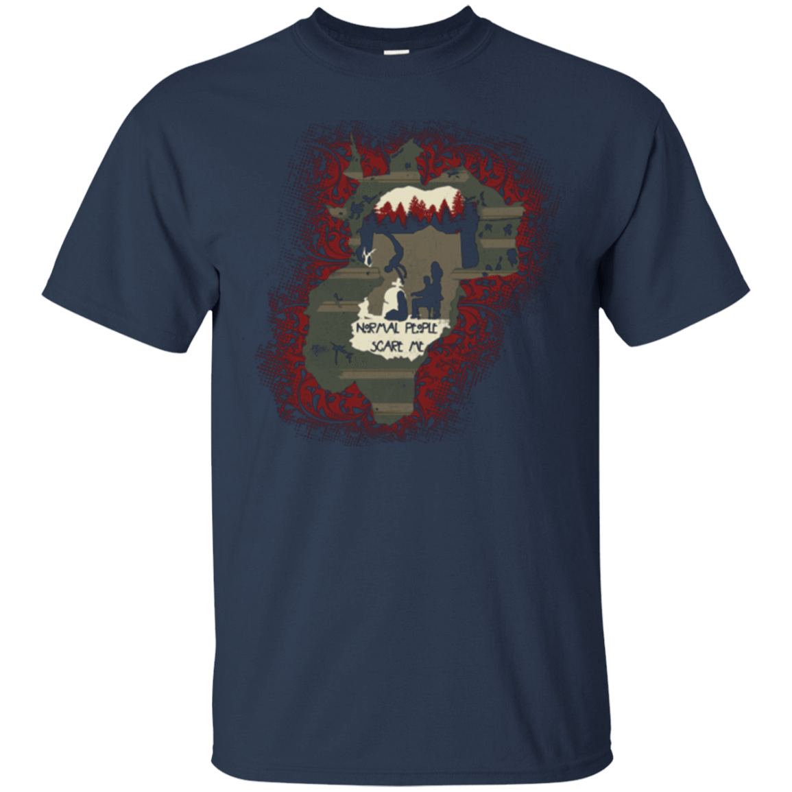 T-Shirts Navy / Small Haunted House T-Shirt