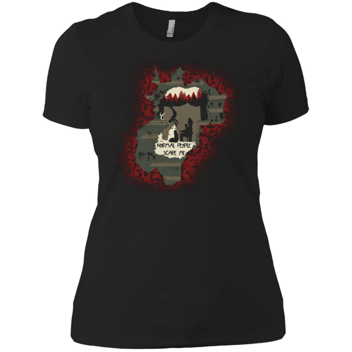 T-Shirts Black / X-Small Haunted House Women's Premium T-Shirt