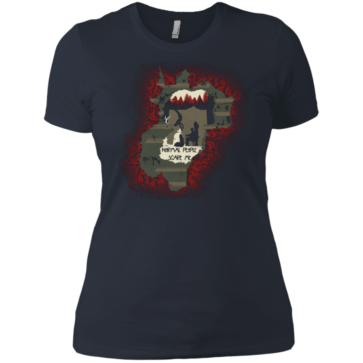 T-Shirts Indigo / X-Small Haunted House Women's Premium T-Shirt