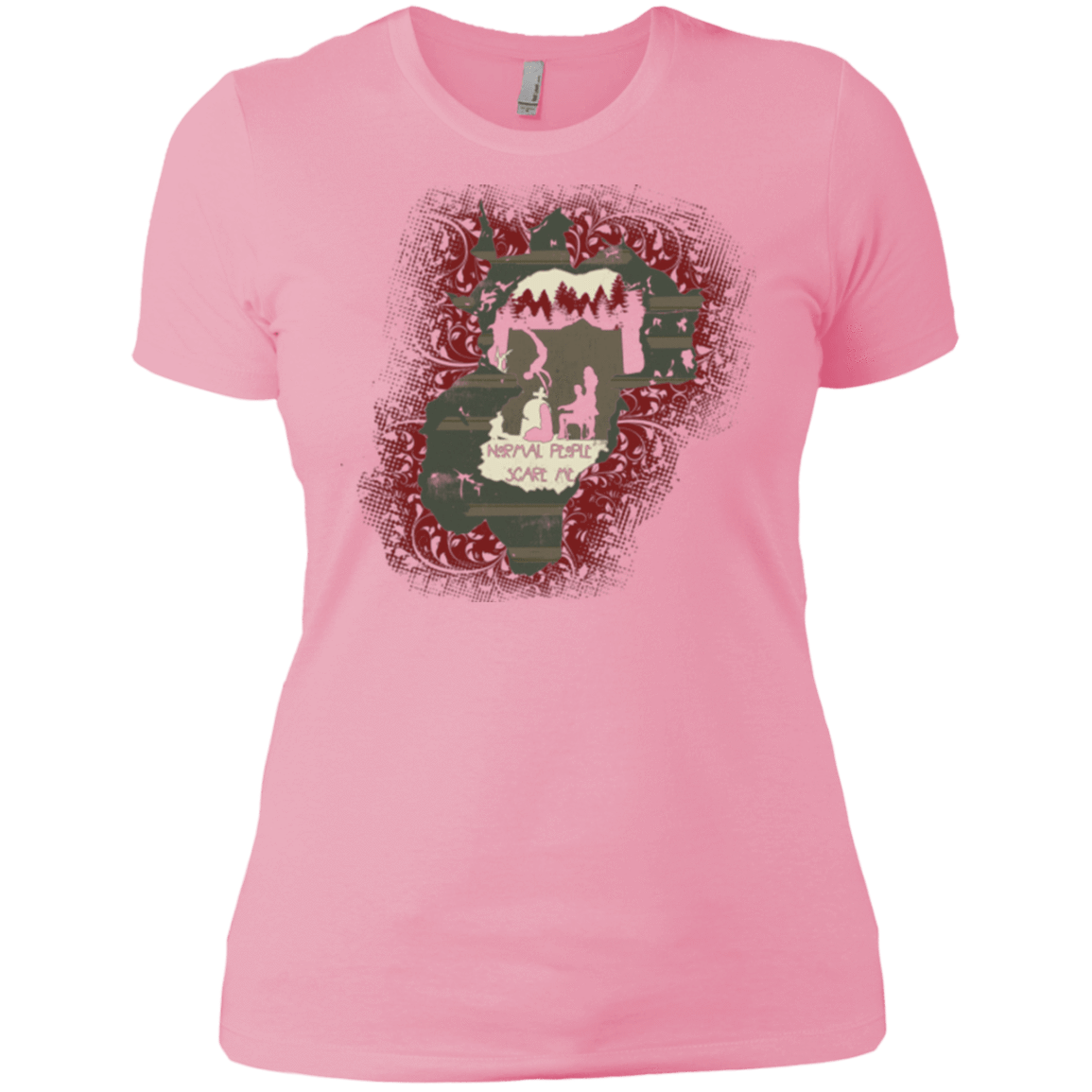 T-Shirts Light Pink / X-Small Haunted House Women's Premium T-Shirt