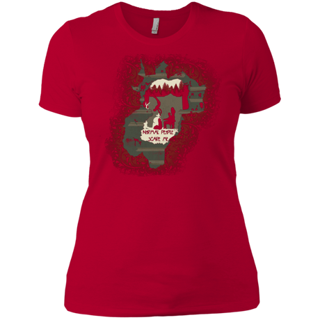 T-Shirts Red / X-Small Haunted House Women's Premium T-Shirt