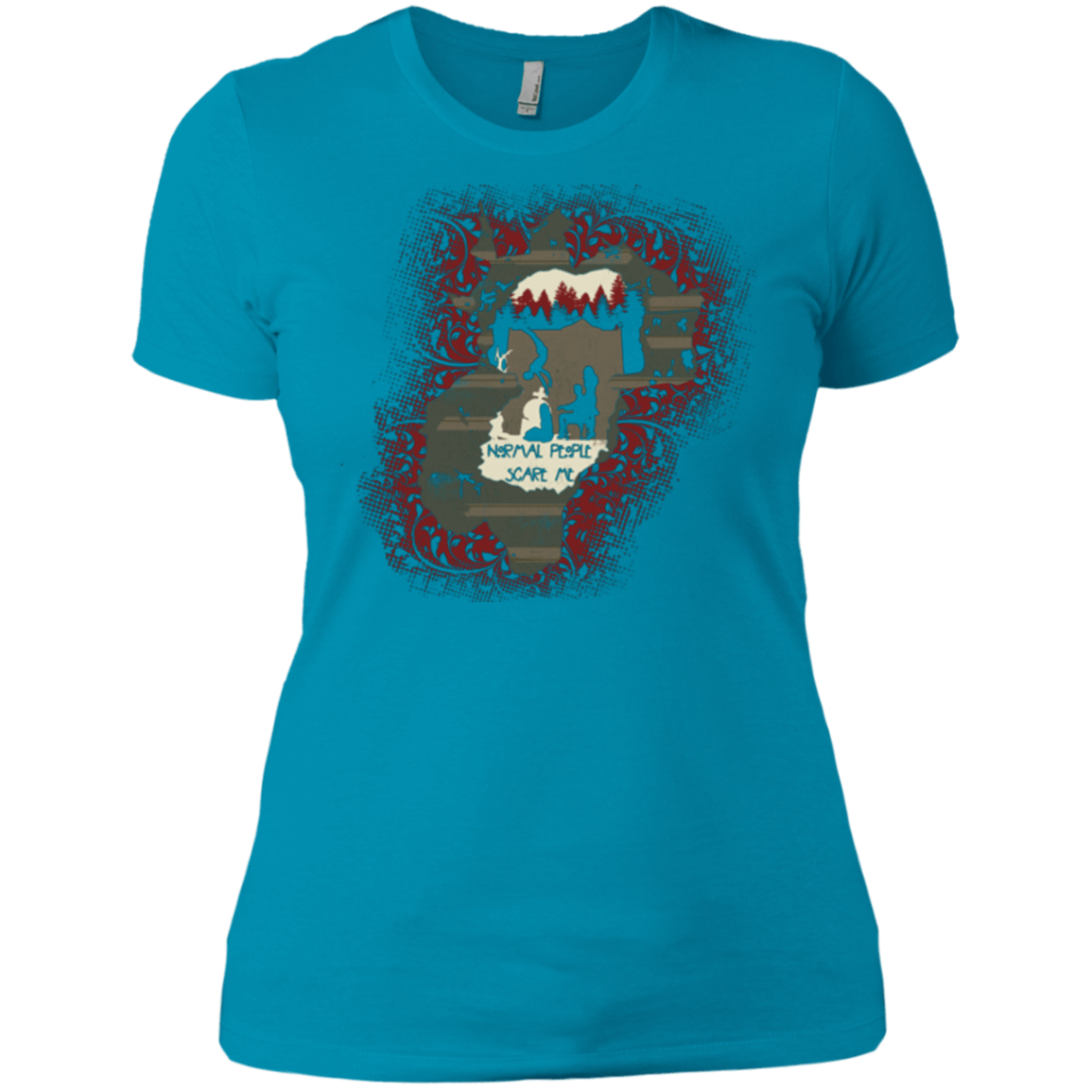 T-Shirts Turquoise / X-Small Haunted House Women's Premium T-Shirt