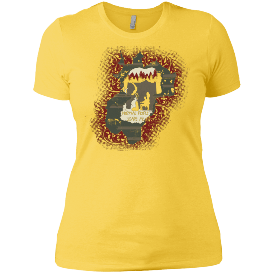 T-Shirts Vibrant Yellow / X-Small Haunted House Women's Premium T-Shirt