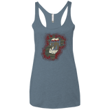 T-Shirts Indigo / X-Small Haunted House Women's Triblend Racerback Tank