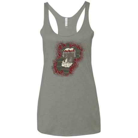 T-Shirts Venetian Grey / X-Small Haunted House Women's Triblend Racerback Tank