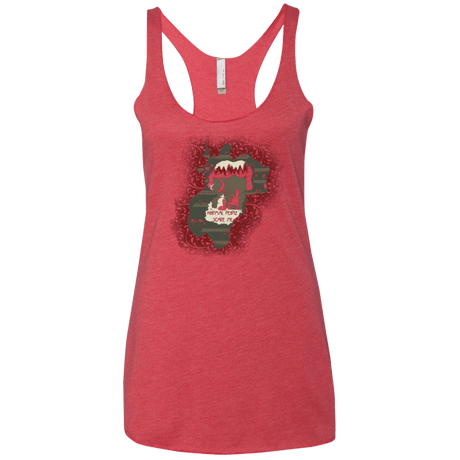 T-Shirts Vintage Red / X-Small Haunted House Women's Triblend Racerback Tank
