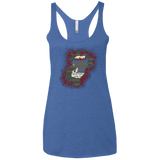 T-Shirts Vintage Royal / X-Small Haunted House Women's Triblend Racerback Tank