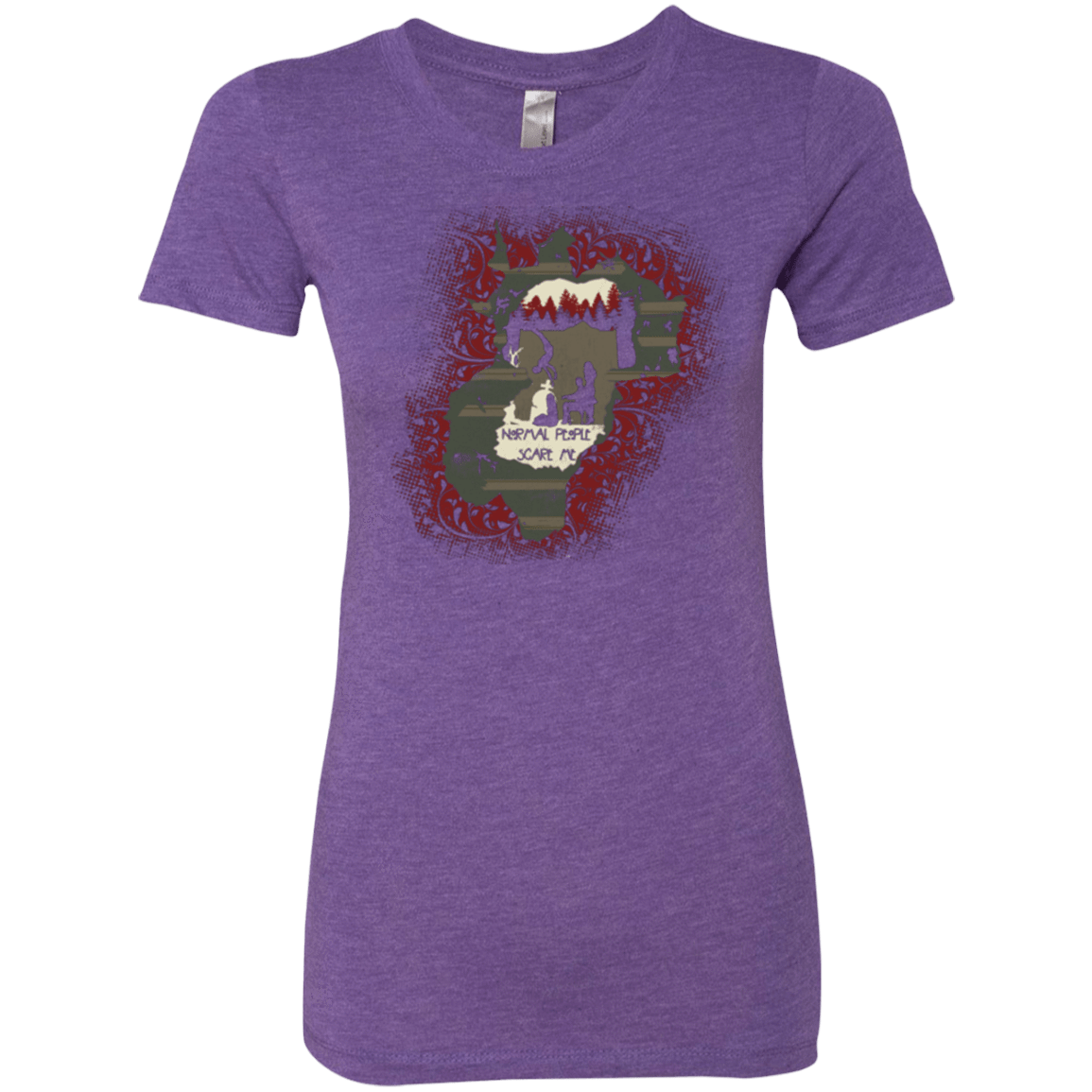 T-Shirts Purple Rush / Small Haunted House Women's Triblend T-Shirt