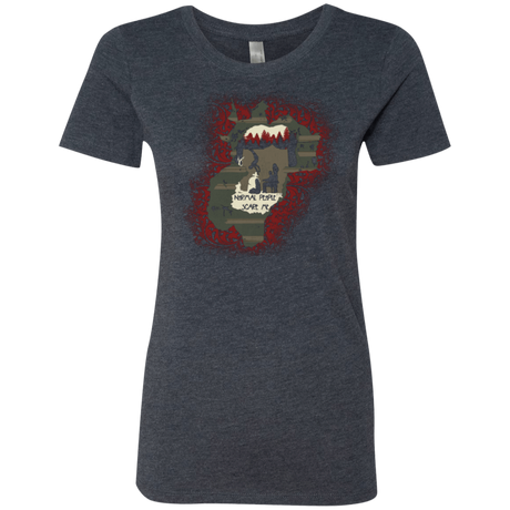 T-Shirts Vintage Navy / Small Haunted House Women's Triblend T-Shirt