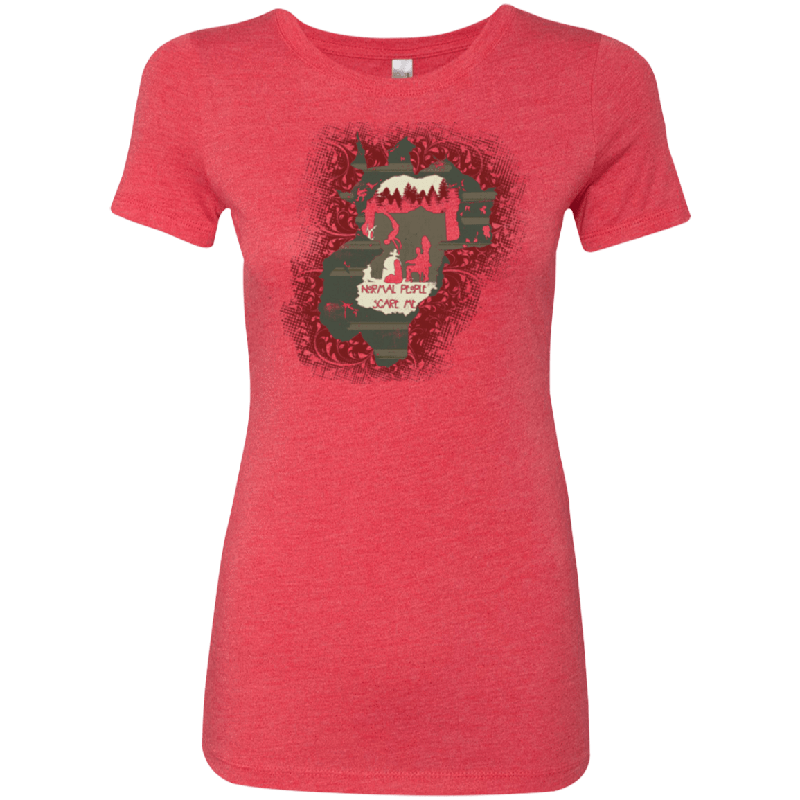 T-Shirts Vintage Red / Small Haunted House Women's Triblend T-Shirt