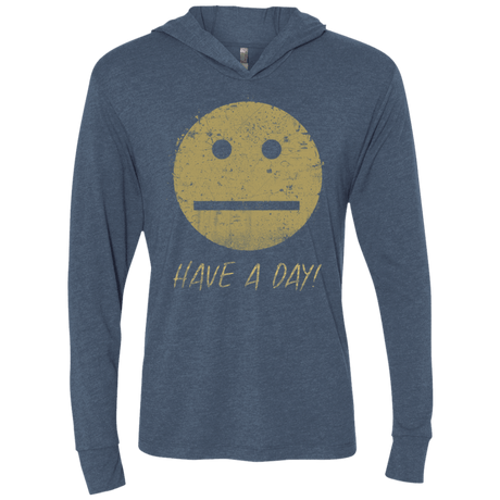 T-Shirts Indigo / X-Small Have A Day Triblend Long Sleeve Hoodie Tee