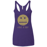 T-Shirts Purple Rush / X-Small Have A Day Women's Triblend Racerback Tank