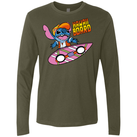 T-Shirts Military Green / Small Hawaii Board Men's Premium Long Sleeve
