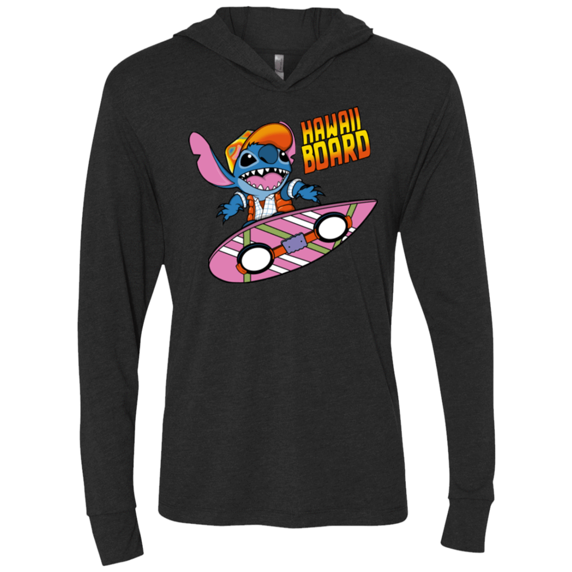 T-Shirts Vintage Black / X-Small Hawaii Board Triblend Long Sleeve Hoodie Tee