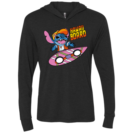 T-Shirts Vintage Black / X-Small Hawaii Board Triblend Long Sleeve Hoodie Tee