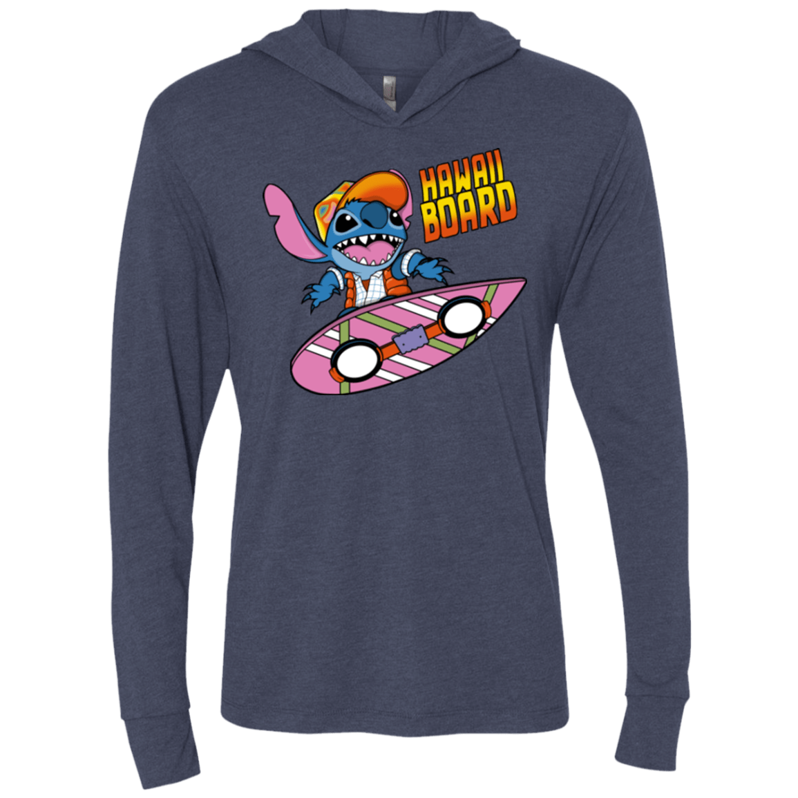 T-Shirts Vintage Navy / X-Small Hawaii Board Triblend Long Sleeve Hoodie Tee