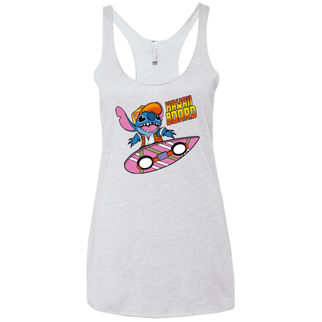 T-Shirts Heather White / X-Small Hawaii Board Women's Triblend Racerback Tank