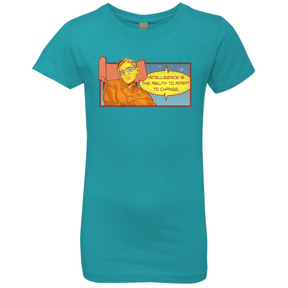 T-Shirts Tahiti Blue / YXS HAWKING intelligance Girls Premium T-Shirt