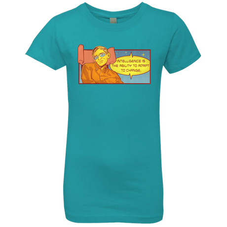 T-Shirts Tahiti Blue / YXS HAWKING intelligance Girls Premium T-Shirt
