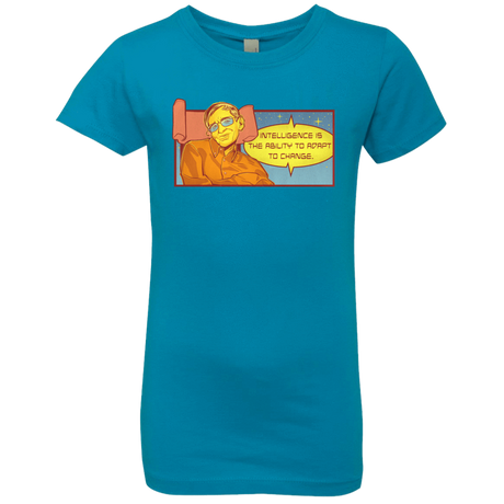 T-Shirts Turquoise / YXS HAWKING intelligance Girls Premium T-Shirt
