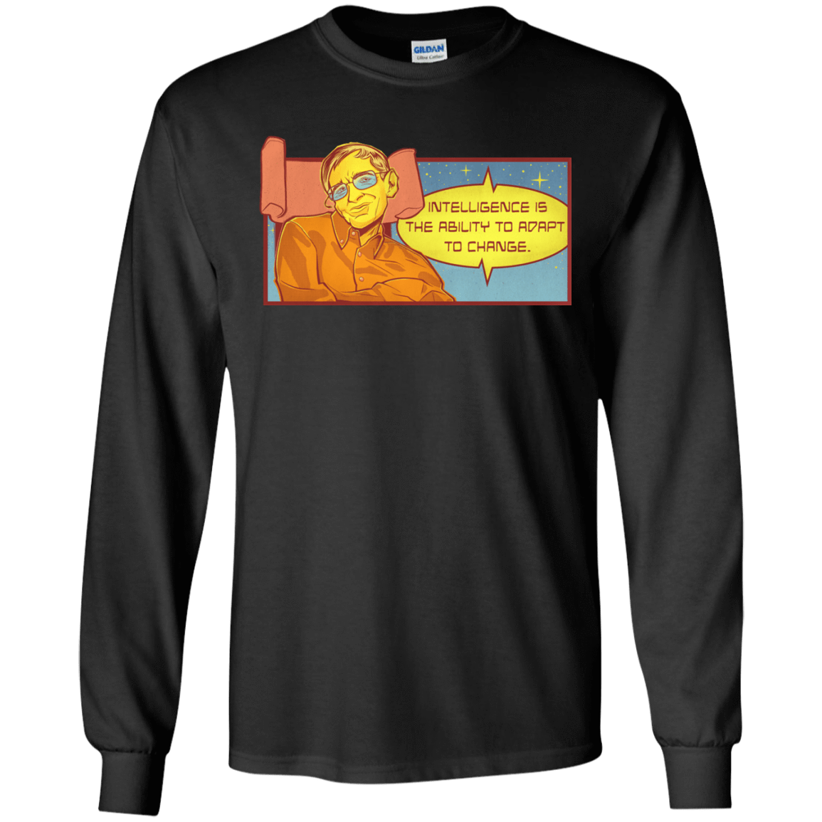 T-Shirts Black / S HAWKING intelligance Long Sleeve T-Shirt