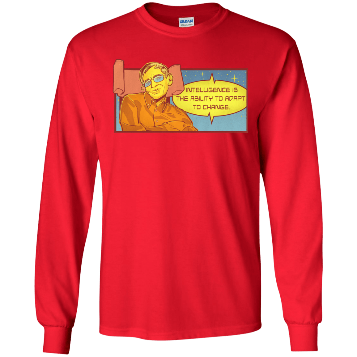 T-Shirts Red / S HAWKING intelligance Long Sleeve T-Shirt