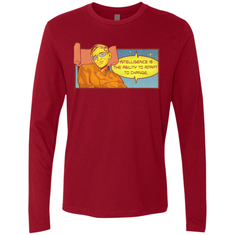 T-Shirts Cardinal / S HAWKING intelligance Men's Premium Long Sleeve
