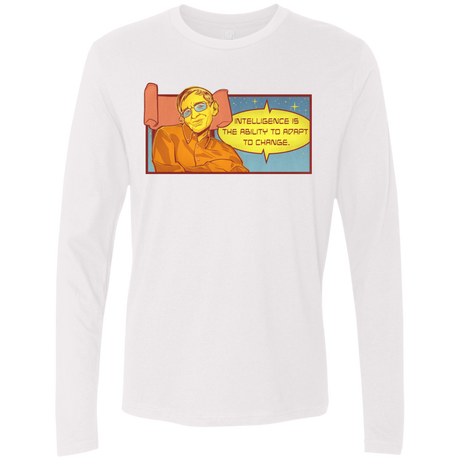 T-Shirts White / S HAWKING intelligance Men's Premium Long Sleeve